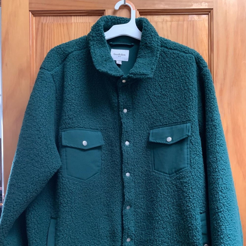 Men’s British Racing Green Sherpa Work Shirt/Jacket. NWT. XXL